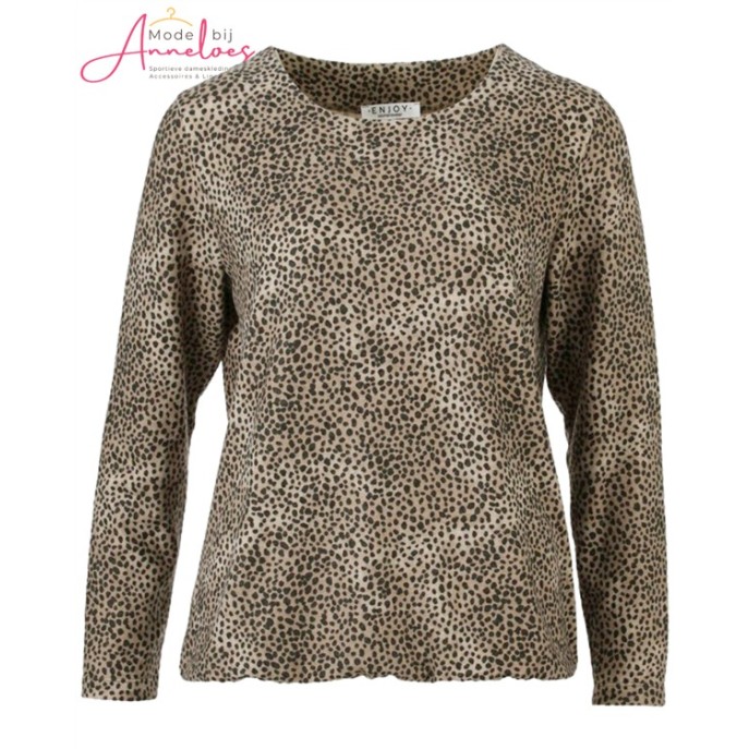 Enjoy Sweater cosy 183623 Taupe print Enjoy Sweater cosy 183623 Taupe print